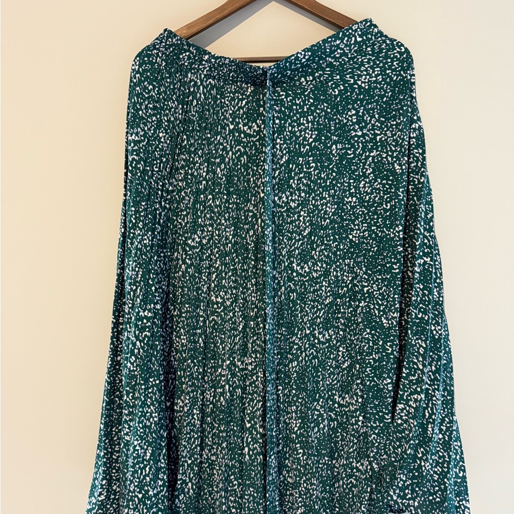 Skies Are Blue Teal and White Patterned Skirt